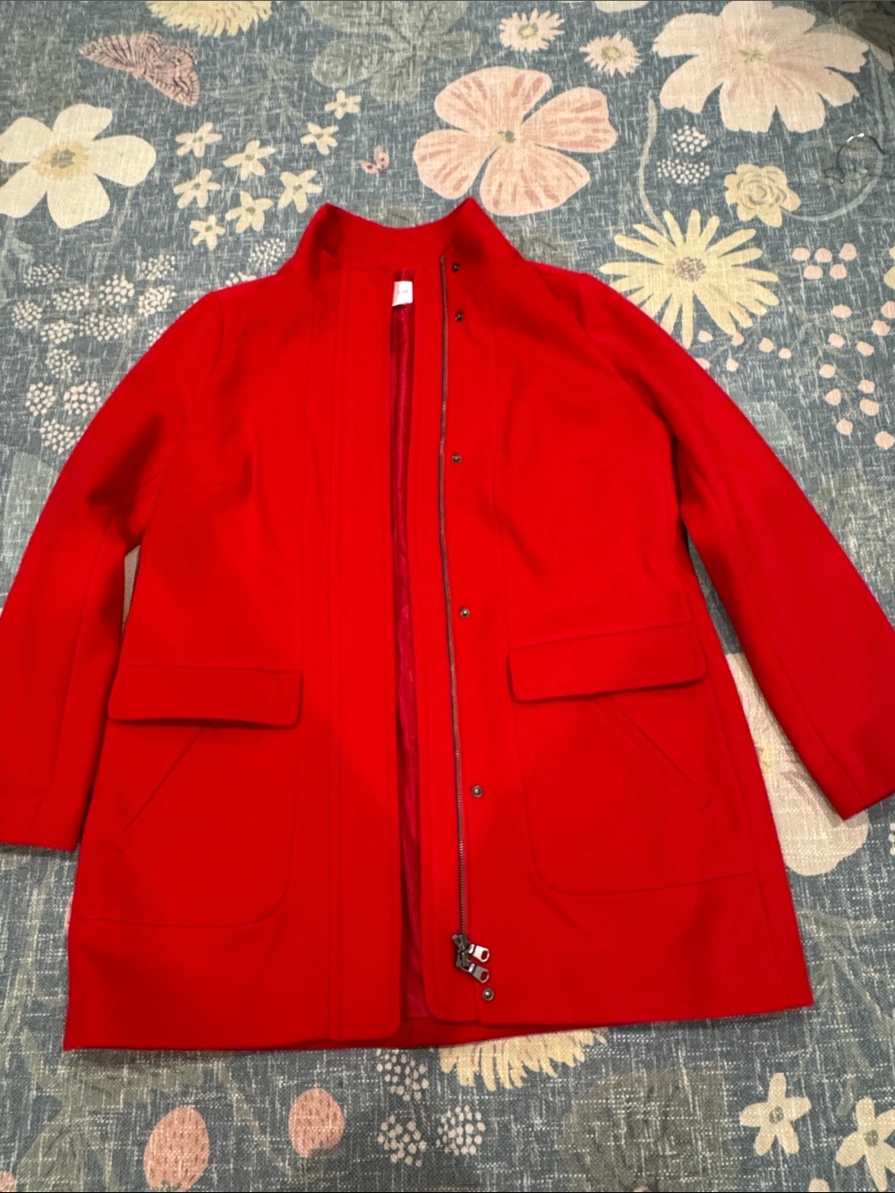 J. Jill Red Coat Sz M